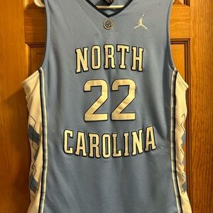 University of North Carolina Light Blue and White Basketball Jersey